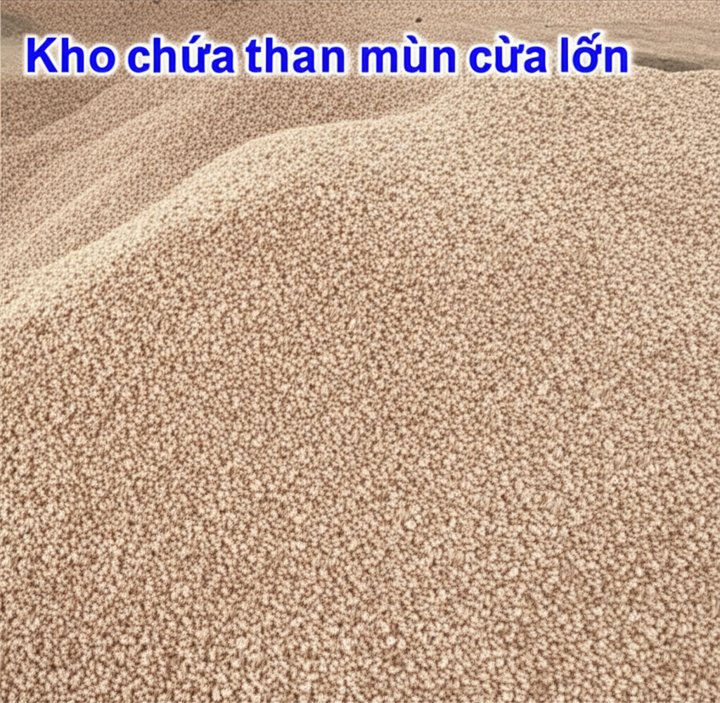 Kho chứa than mùn cưa lớn