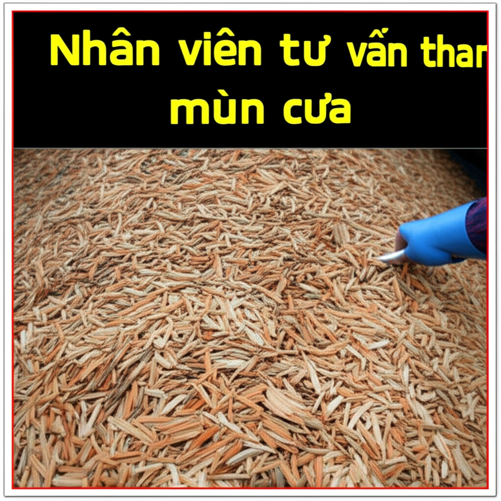 Nhân viên tư vấn than mùn cưa