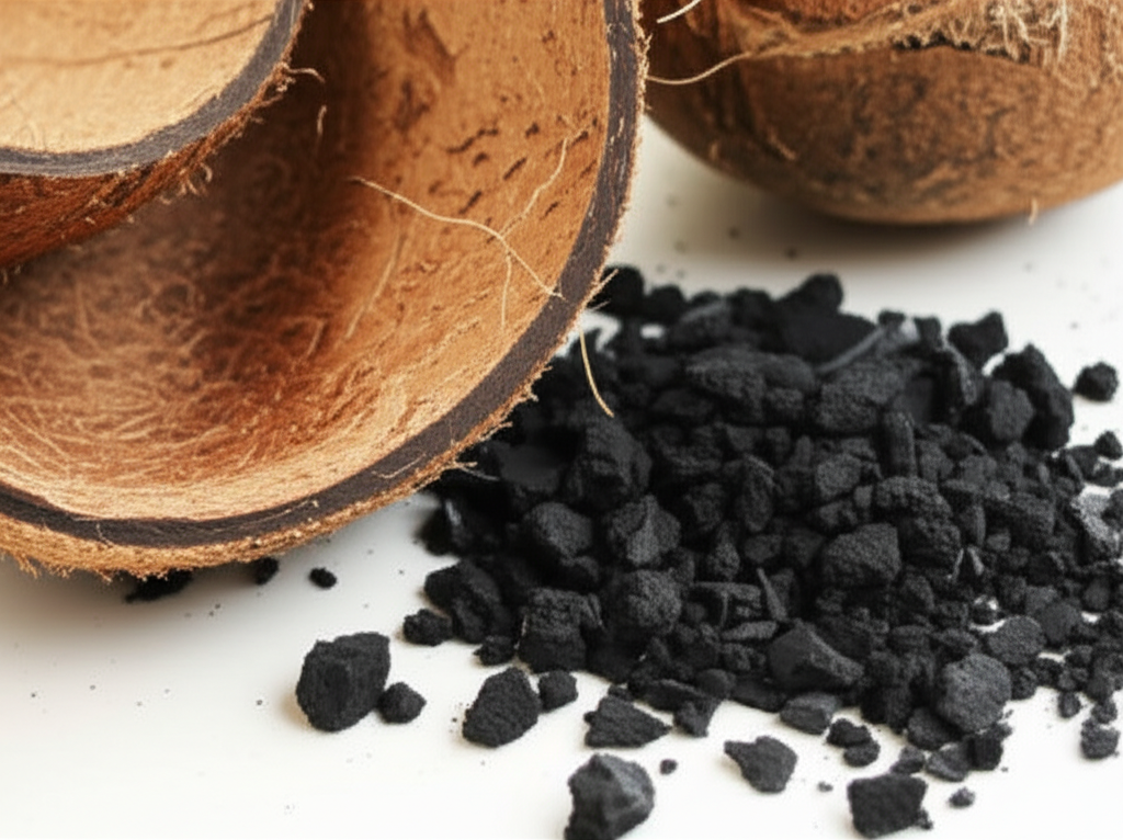 Than hoạt tính từ gáo dừa nguyên liệu
