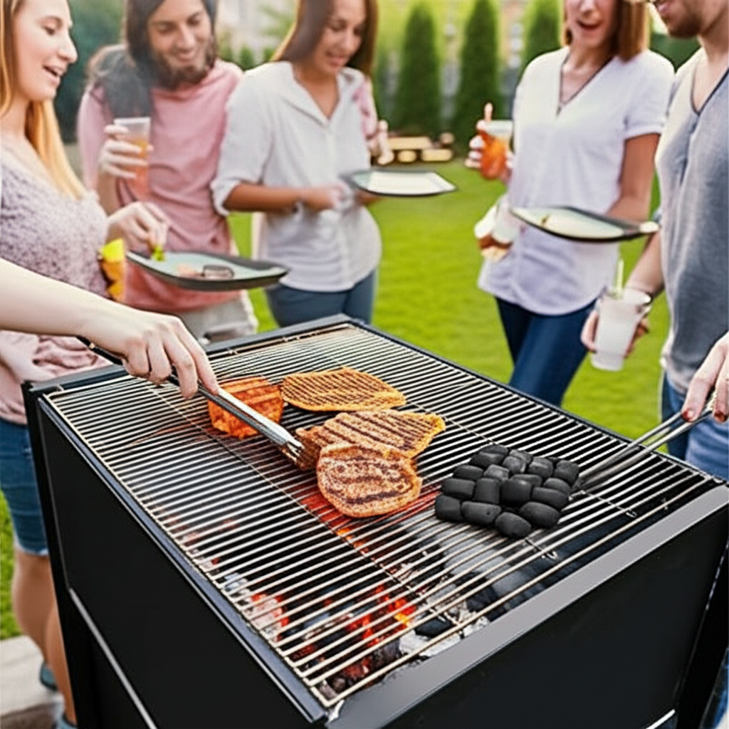 Người dân sử dụng than không khói để nướng BBQ