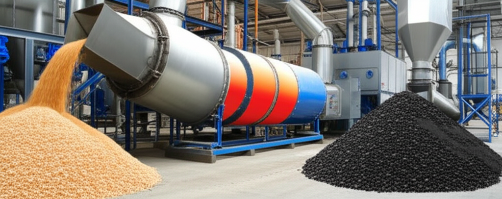 Quy trình sản xuất than sinh học