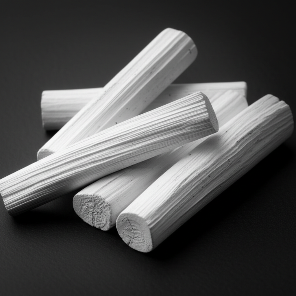 Than trắng Binchotan Nhật Bản với màu trắng bạc đặc trưng