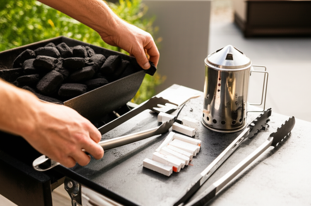 Các phương pháp mồi than BBQ không khói